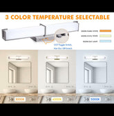 LED Bath Vanity Light 24 inch Brushed Nickel Fixture - Like New